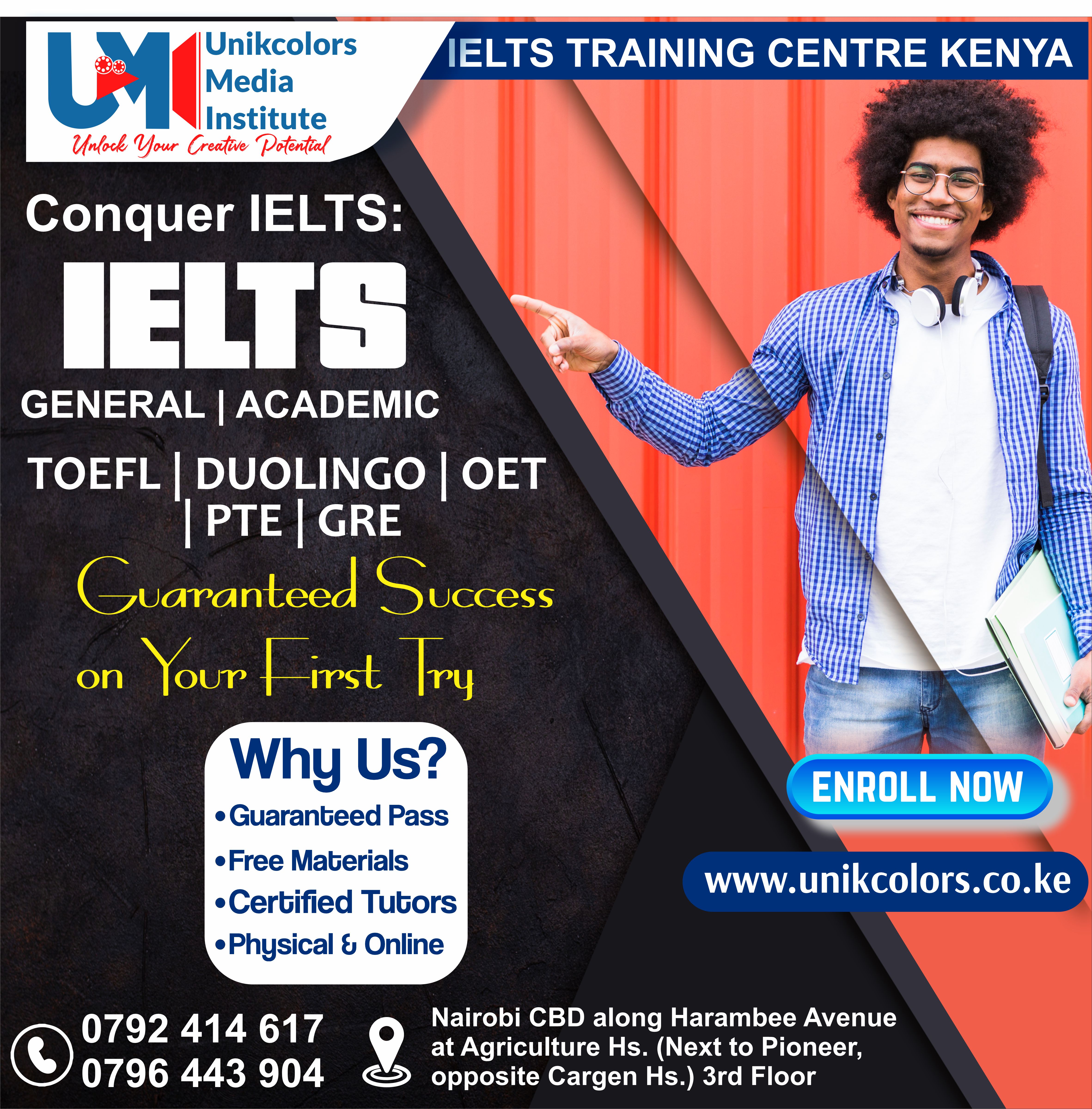 IELTS TRAINING CENTRE KENYA - IELTS PREPARATION | OET | TOEFL | PTE | GRE | DUOLINGO